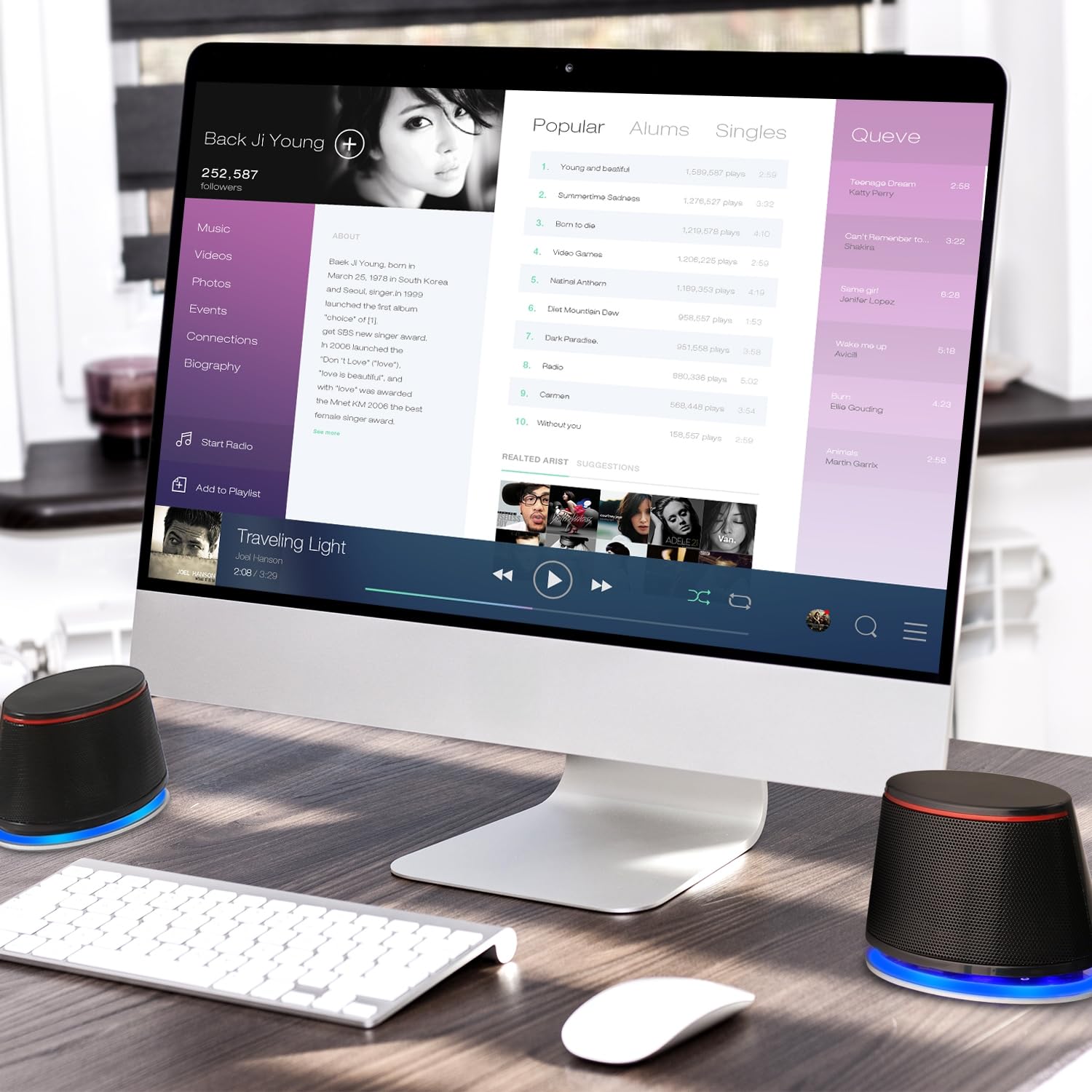 Sanyun SW102 Głośniki do Komputera i Laptopa, 2.0, Zasilanie USB | Pasywne Radiatory, Mocne Basy, AUX 3,5 mm Audio, Regulacja Głośności na Kablu, Plug & Play, Kompaktowe (Para, Czarny)