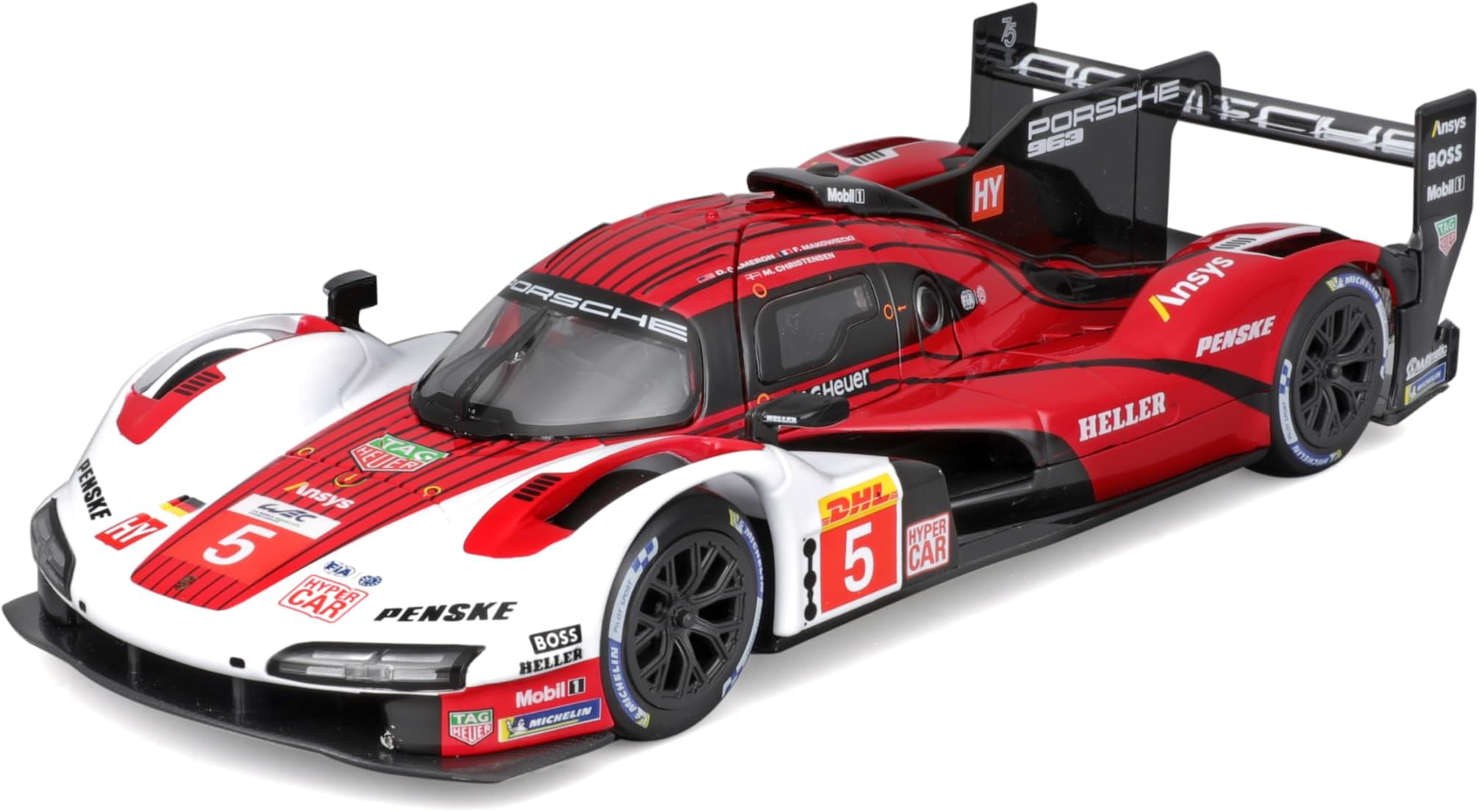 Bburago PORSCHE PENSKE 963 GTP - 1:24 Scale - Incredibly Detailed Die-Cast Replica Collectible Car, Blue