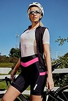 Vista 3 de Ewedoos Pantalones cortos de ciclismo acolchados para mujer con 4 bolsillos, acolchado 4D, pantalones cortos de ciclismo para paseos de 3H +, Negro