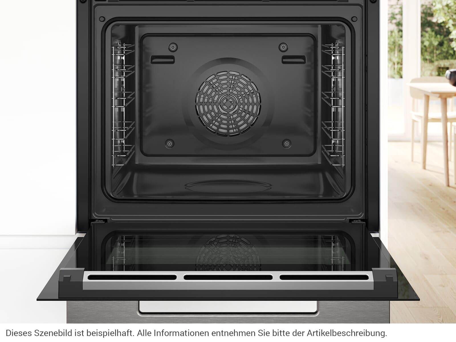 Bosch HSG7261B1 seria 8, piekarnik do zabudowy, gotowanie na parze do 120°C, połączenie domowe: zdalne sterowanie, asystent gotowania, wyświetlacz dotykowy, AirFry, 60 x 60 cm, czarny