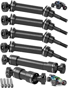 HopsupRC Front Rear Body Post Mount Upgrades Part For 1/16 E- REVO/Mini Slash,2PCS Alloy Front & Rear Body Post Mount Hops Ups For 1/16 E- REVO (71076-3);Mini Slash (70054-1),Red