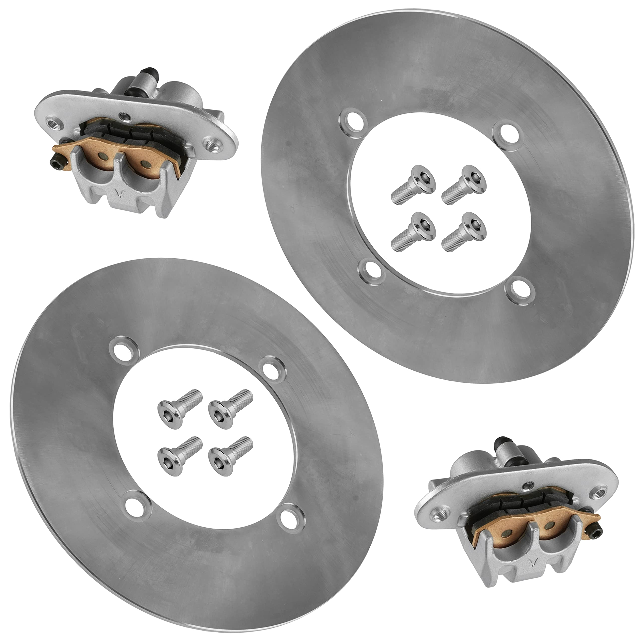 Caltric 2 Rear Brake Disc with Bolts and Caliper Compatible with Yamaha Viking 700 YXM700 EPS 2014 2015-2026