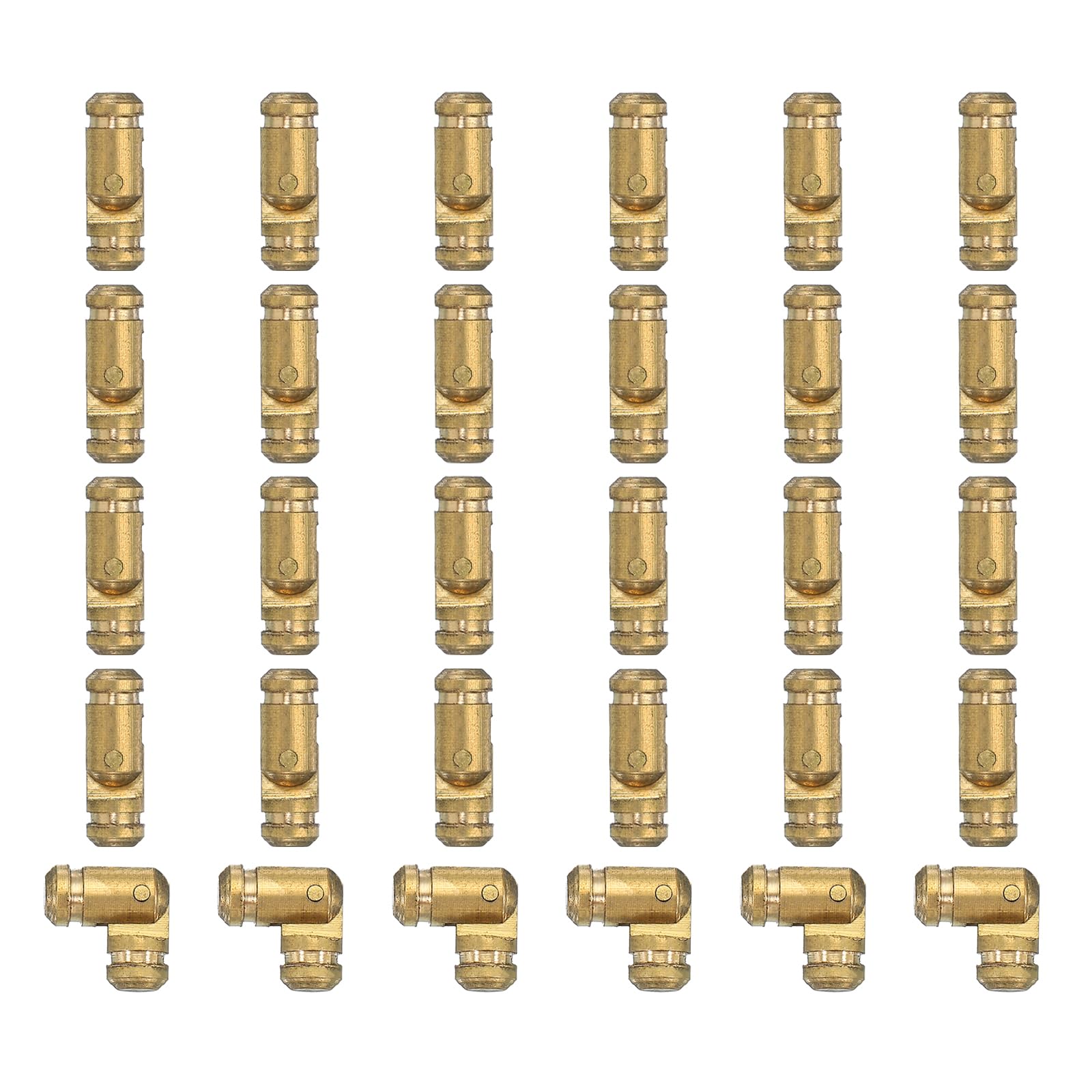 PATIKIL Hidden Brass Barrel Hinges 0.6"x0.2"