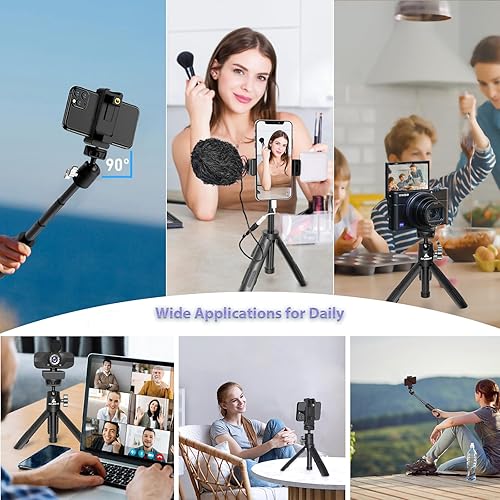 Miniatura 2 de Trípode extensible para selfie stick para Goproteléfono celularcámara, mini trípode con adaptador Gopro y soporte para teléfono, trípode portátil de