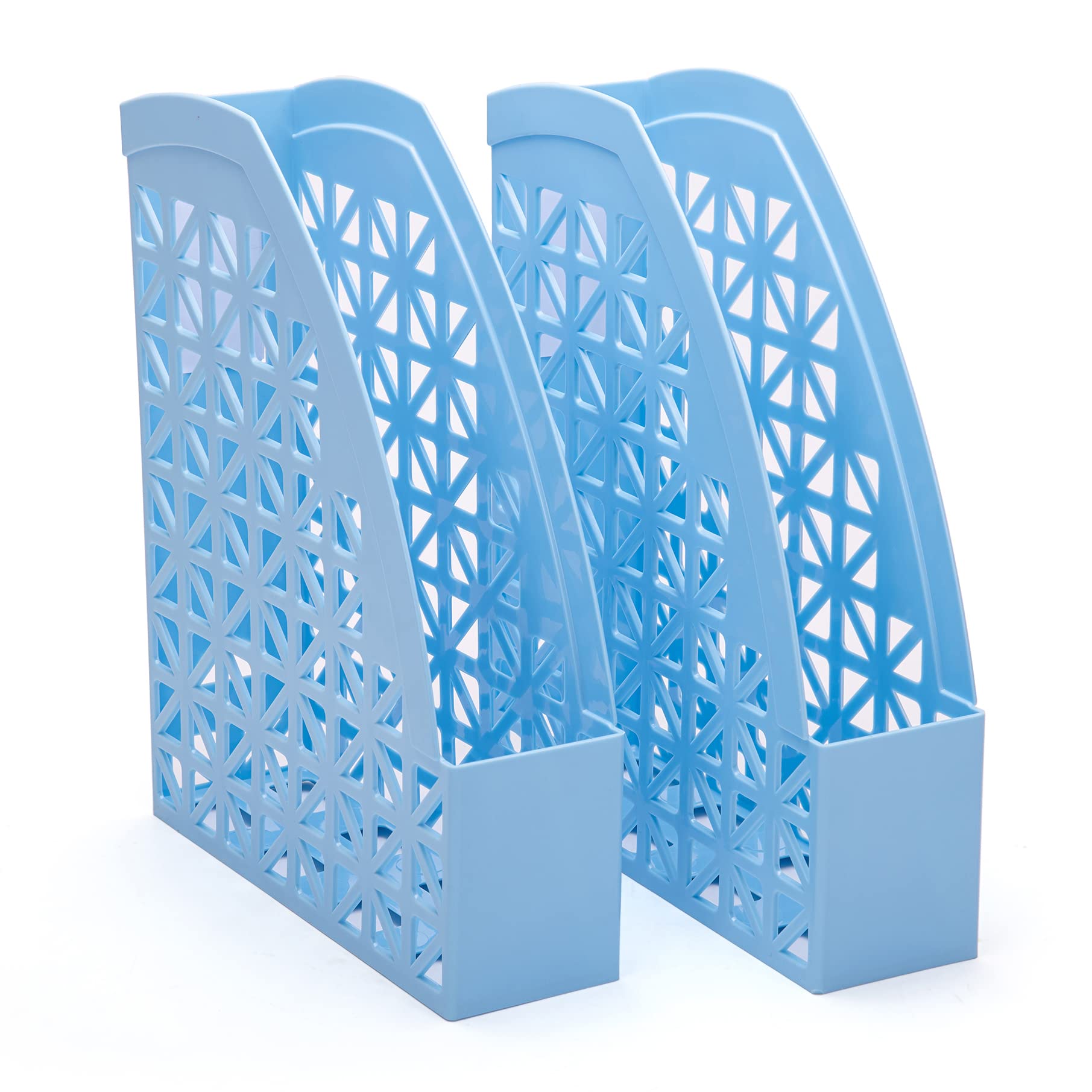 Mintra Office Plastic Desk Organizer 2pk Magazine File (Arctic Ice)