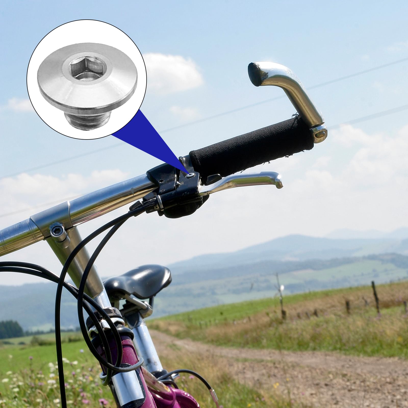2 Viti Di Spurgo Per Freni Bici M5x10mm In Lega Di Titanio | Con O-Ring, Compatibili Shimano XT, SLX, Zee, Deore LX