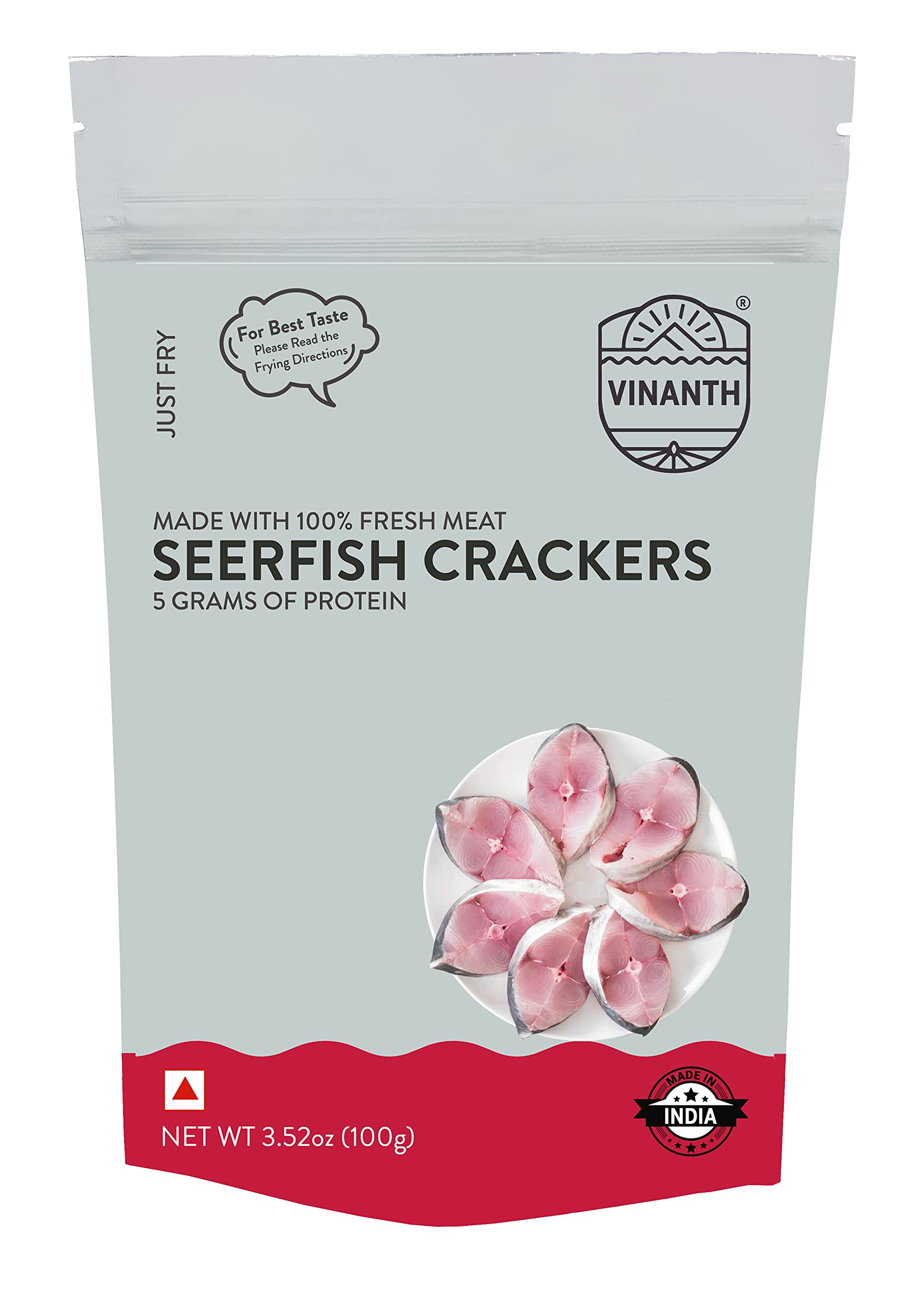 VINANTH ENTERPRISES FRESH MEAT PAPAD 100GMS (SEERFISH/KINGFISH)