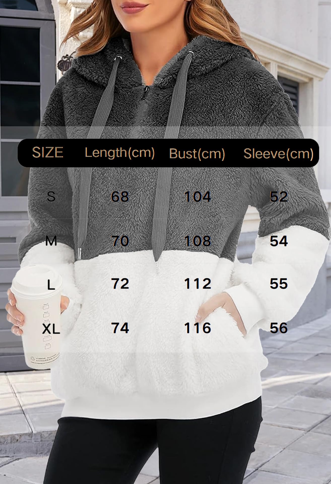Damskie bluzy z kapturem sweter ponadgabarytowy sweter polarowy z długim rękawem ciepły pluszowy sweter na co dzień elegancki zimowy sznurek