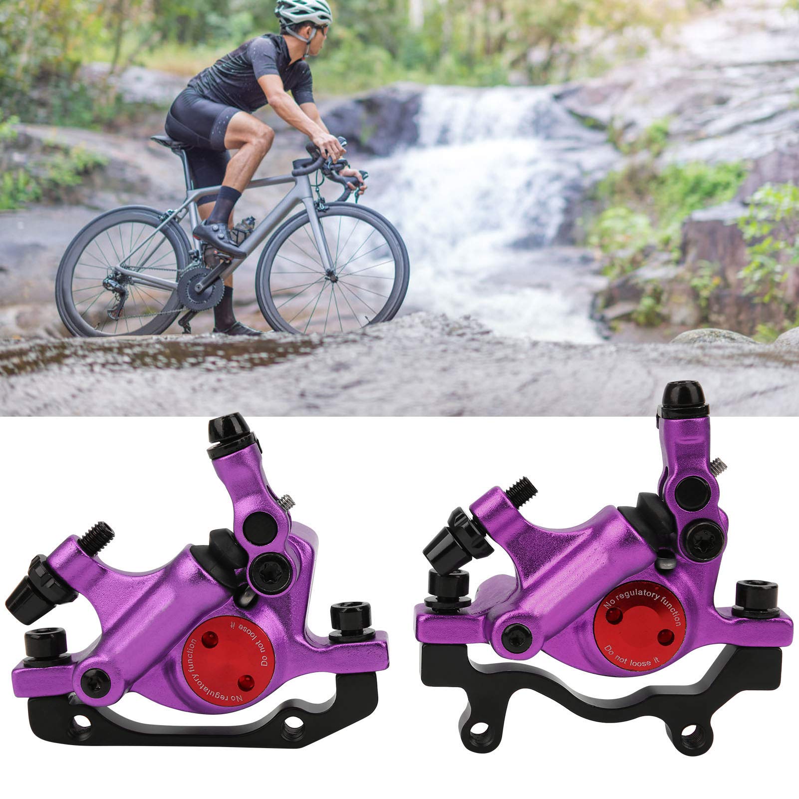 2 pièces en Alliage d'aluminium Dispositif de Frein à Disque de vélo de Montagne Accessoire de vélo Pliant système de Frein à Disque hydraulique Forte Force de freinage pour vélos