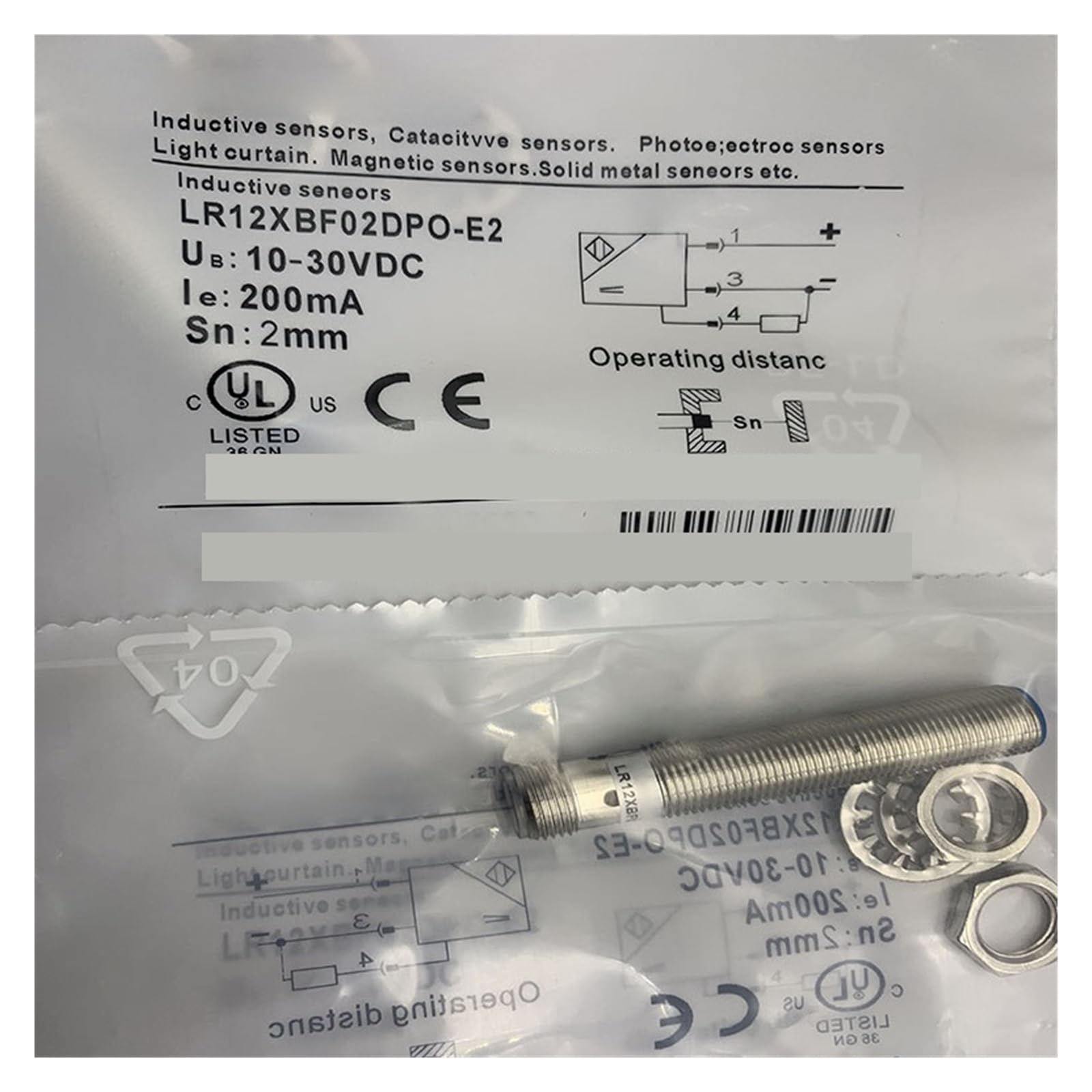 Capteur de proximité LR12XBF04DPOY-E2 étanche et haute précision