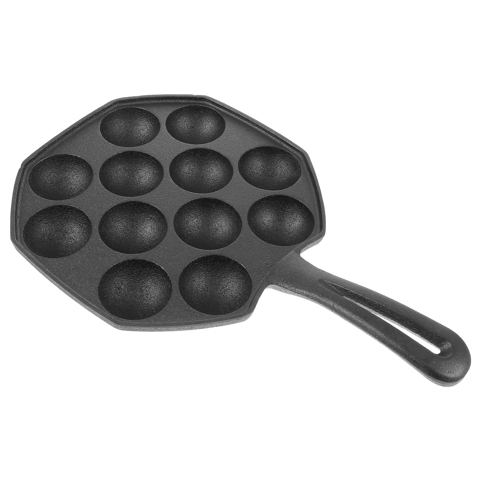 Plat à takoyaki antiadhésif en acier inoxydable avec poignée isolante