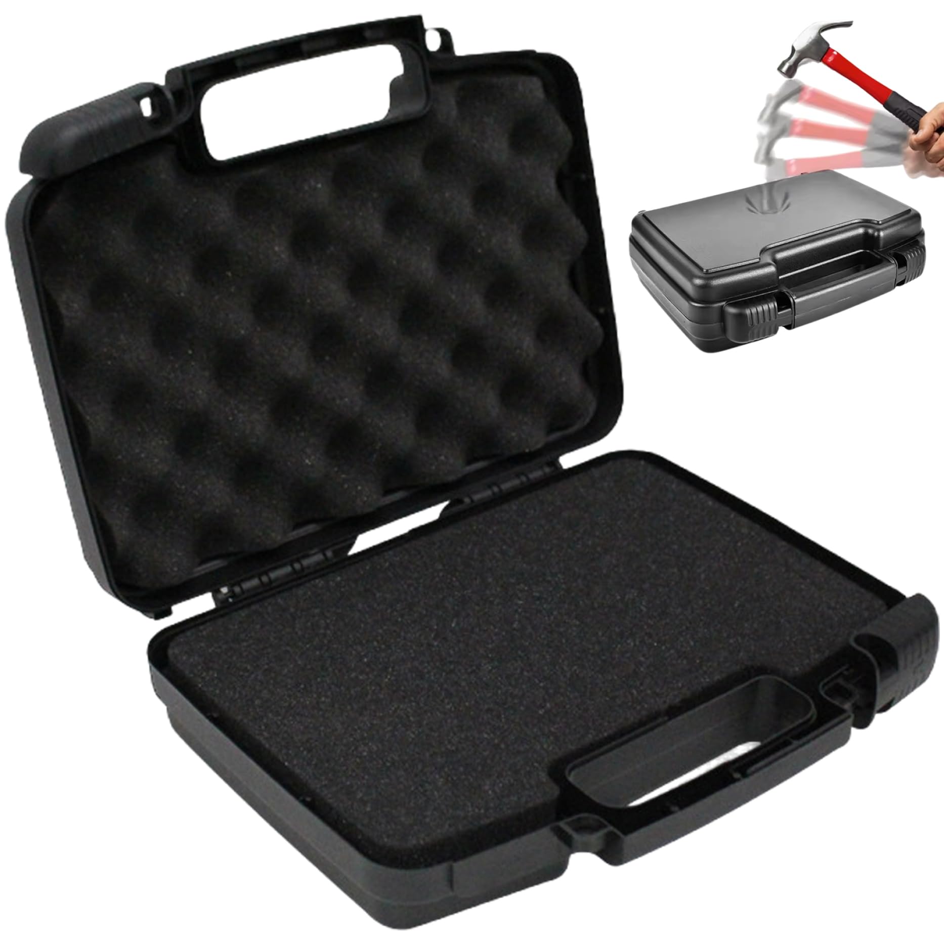 Boîte à outils en plastique portable vide pour rangement foret et étui maison