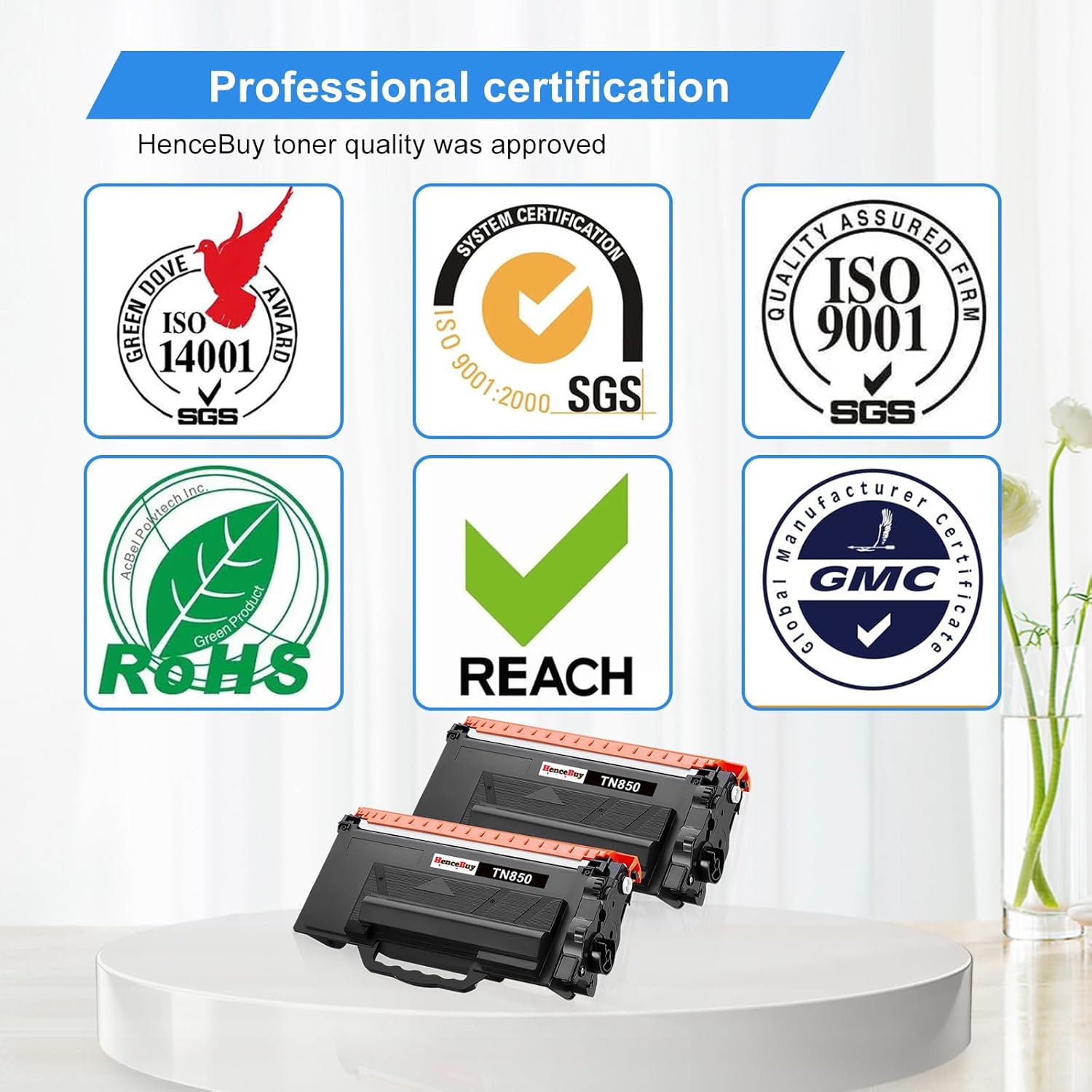 TN850 TN820 High Yield Black Toner Cartridge Replacement for Brother TN-850 TN820 TN-820 Work for HL-L6200DW MFC-L5700DW MFC-L5850DW HL-L5200DW MFC-L5900DW MFC-L6800DW Printer-2 Pack