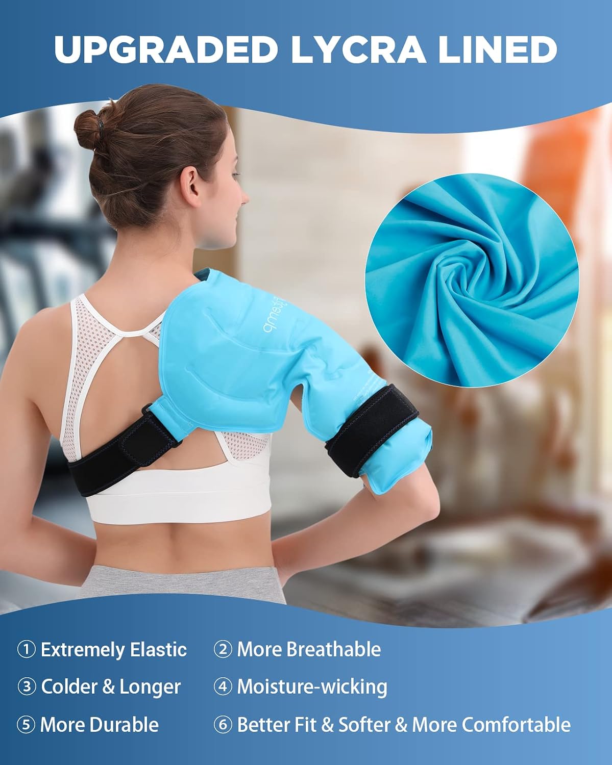 Comfytemp Shoulder Ice Pack Rotator Cuff Cold Therapy, Reusable Shoulder Wrap Large Gel Ice Packs for Injuries, Hot Cold Compress for Shoulder Pain Relief, Tendonitis, Bursitis, Recovery after Surgery