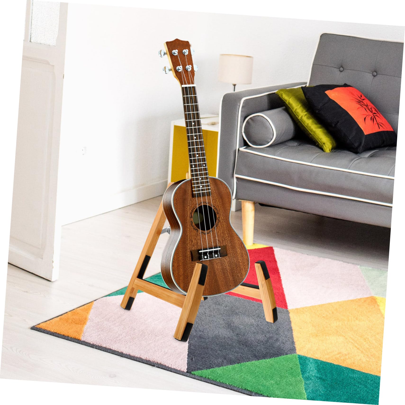 UKCOCO Supporto per Chitarra da Terra in Legno Marrone per Basso