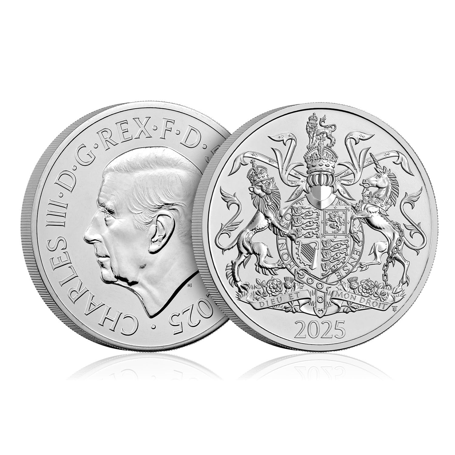 Royal Mint The Coat of Arms of His Majesty King Charles III UK 2025 BU £5 Coin, Silver, 38.61 mm - Image 3