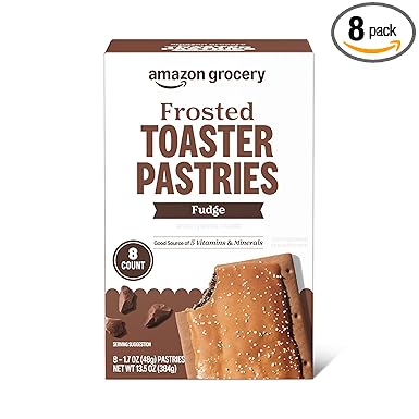 Amazon Grocery, Frosted Toaster Pastries, Fudge, 13.5 ounce, 8 Ct (Previously Amazon Fresh, Packaging May Vary)