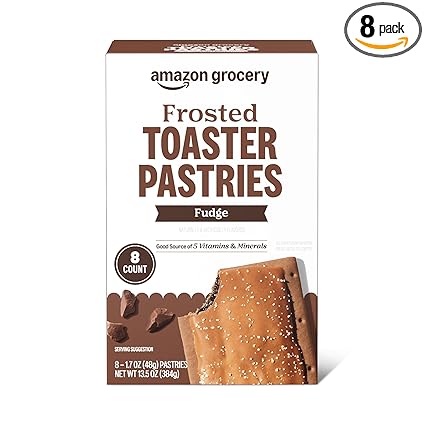 Amazon Grocery, Frosted Toaster Pastries, Fudge, 13.5 ounce, 8 Ct (Previously Amazon Fresh, Packaging May Vary)