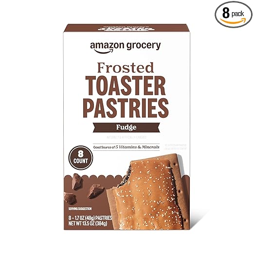 Amazon Grocery, Frosted Toaster Pastries, Fudge, 13.5 ounce, 8 Ct (Previously Amazon Fresh, Packaging May Vary)