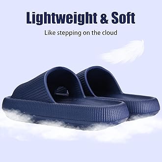 rosyclo Cloud Slippers for Women and Men, Pillow House Slippers Shower Shoes Indoor Slides Bathroom Sandals, Ultimate Comfort, Lightweight, Thick Sole, Non-Slip, Easy to Clean