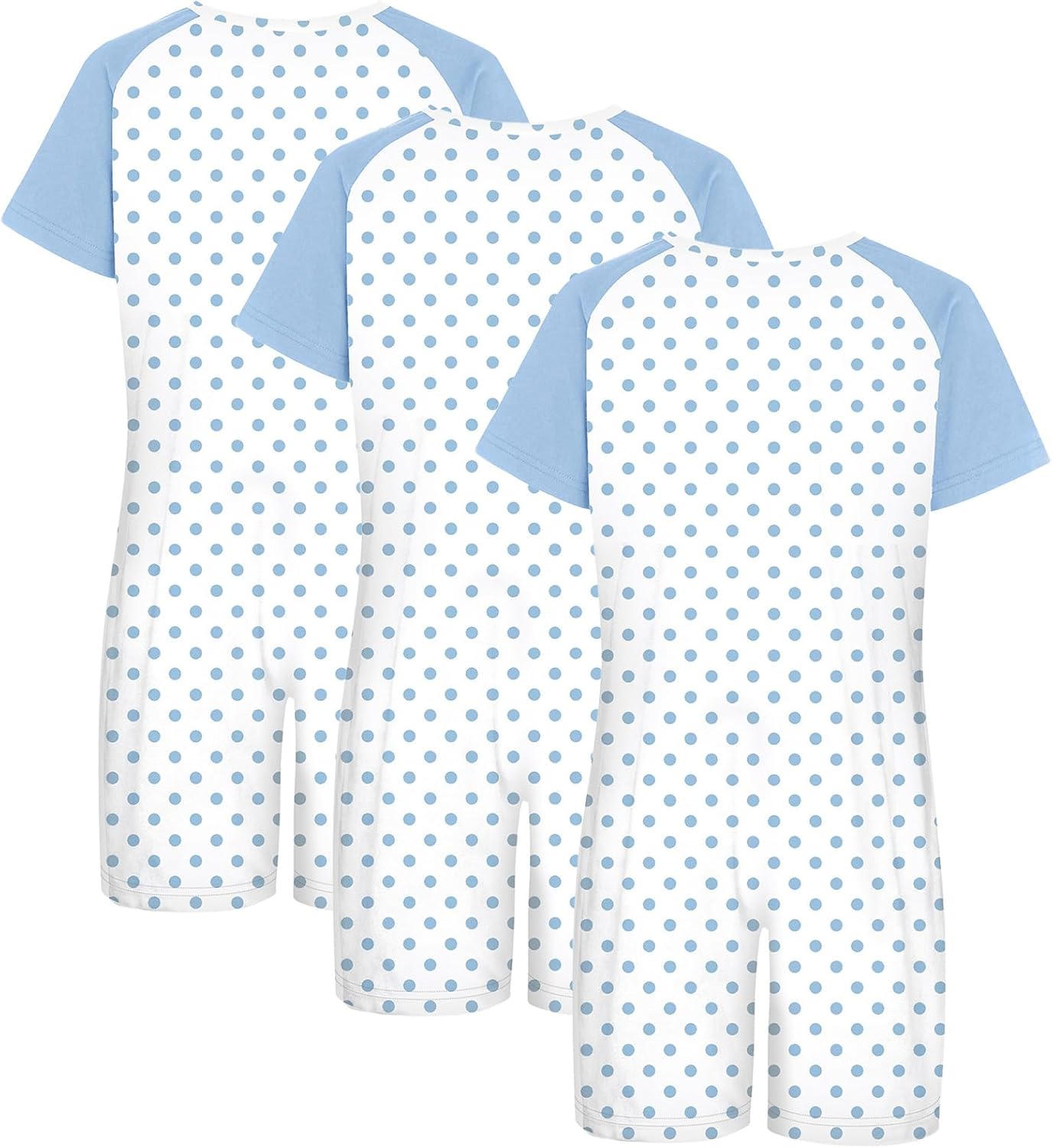 3pcs Girls Anti-strip Romper Stripe Adaptive Jumpsuit Autism Clothing Sensory Friendly Clothes for Vacation