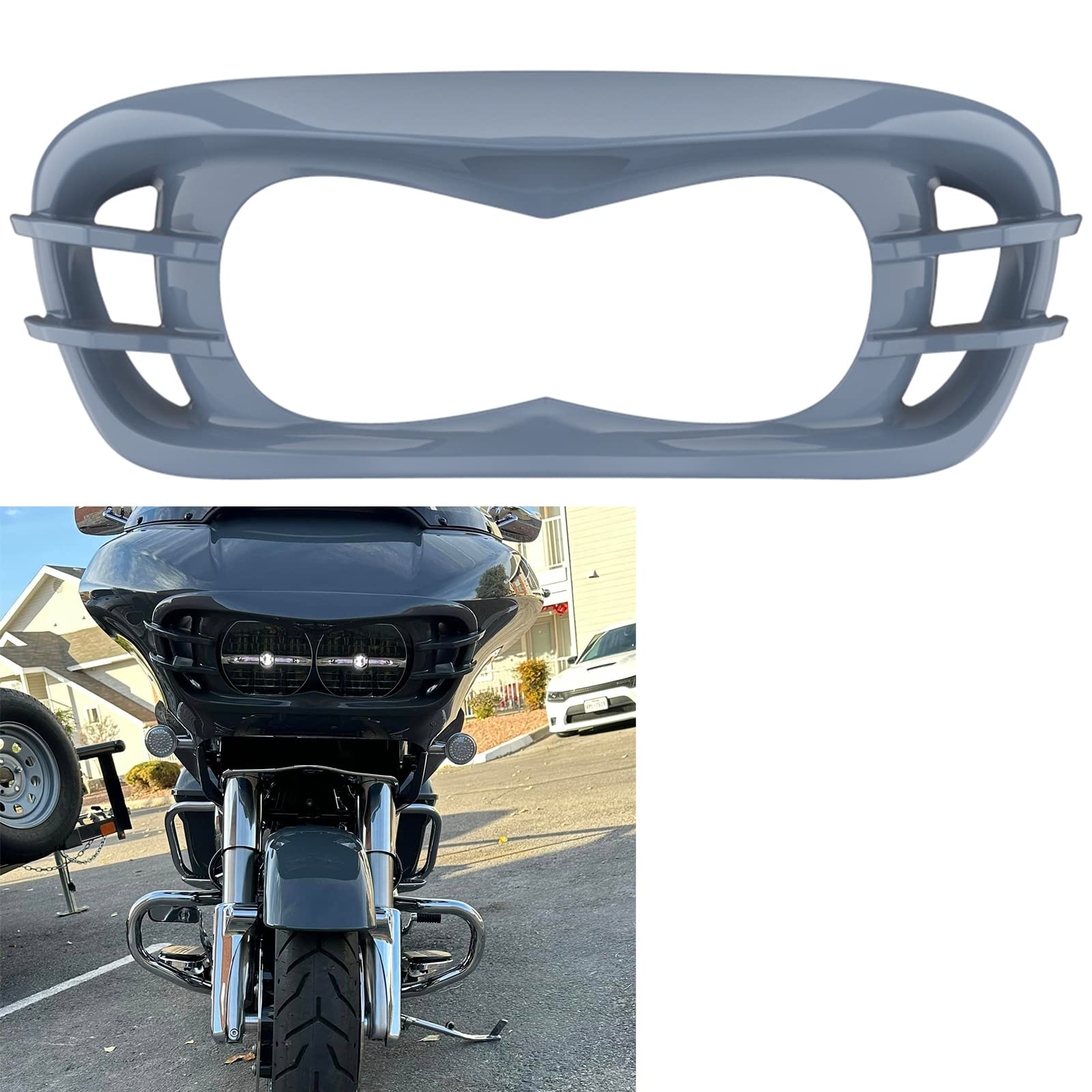 FLTRXS ロードグライド　ヘッドライトベゼル Amazon | Fang® ヘッドライトベゼル ハーレーダビッドソン