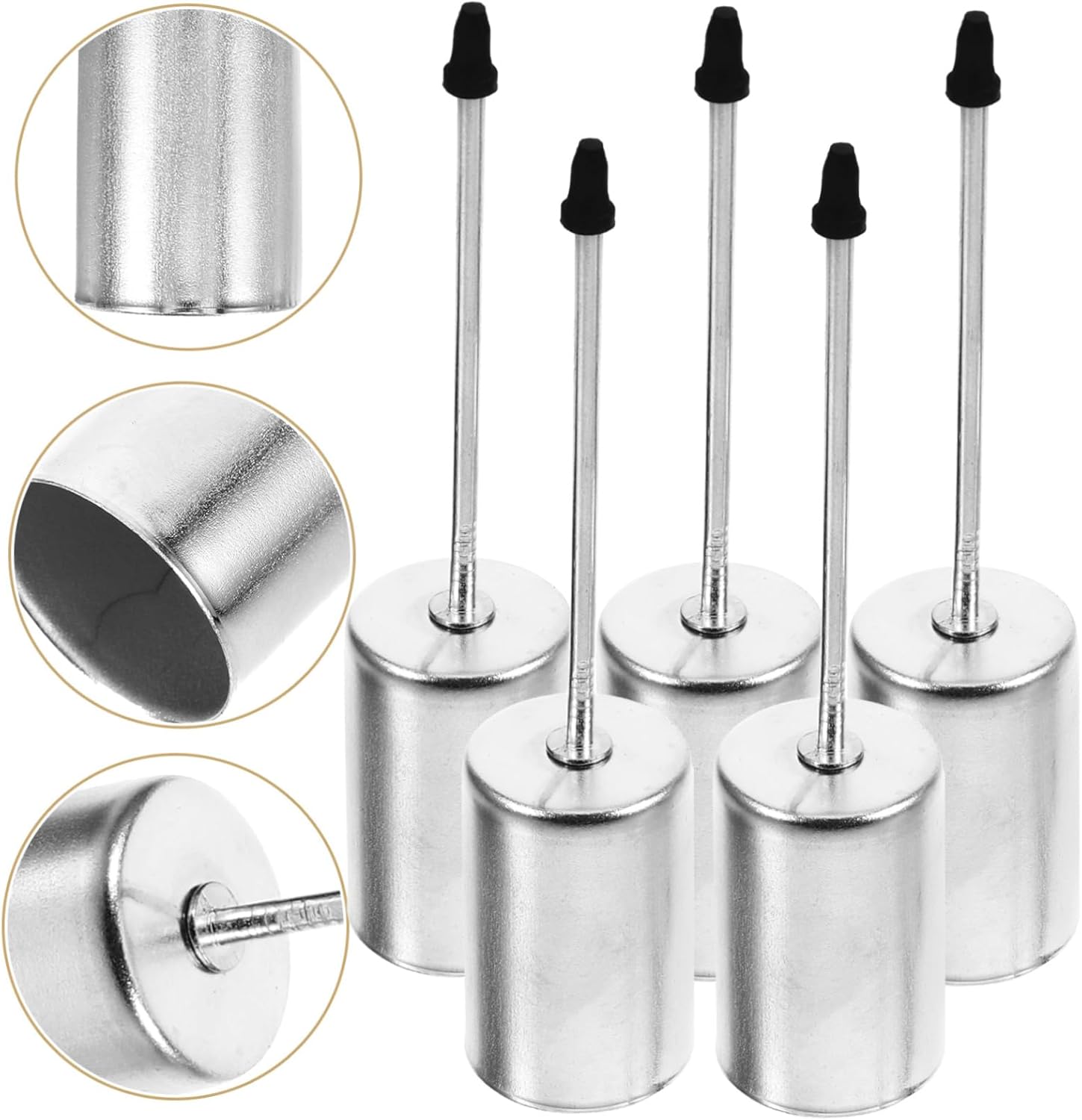 20pcs Iron Candle Holder Spike Insert for Christmas Tree Decoration Festive Candle Cups for Table Centerpiece Silver Holders for Holiday Atmosphere
