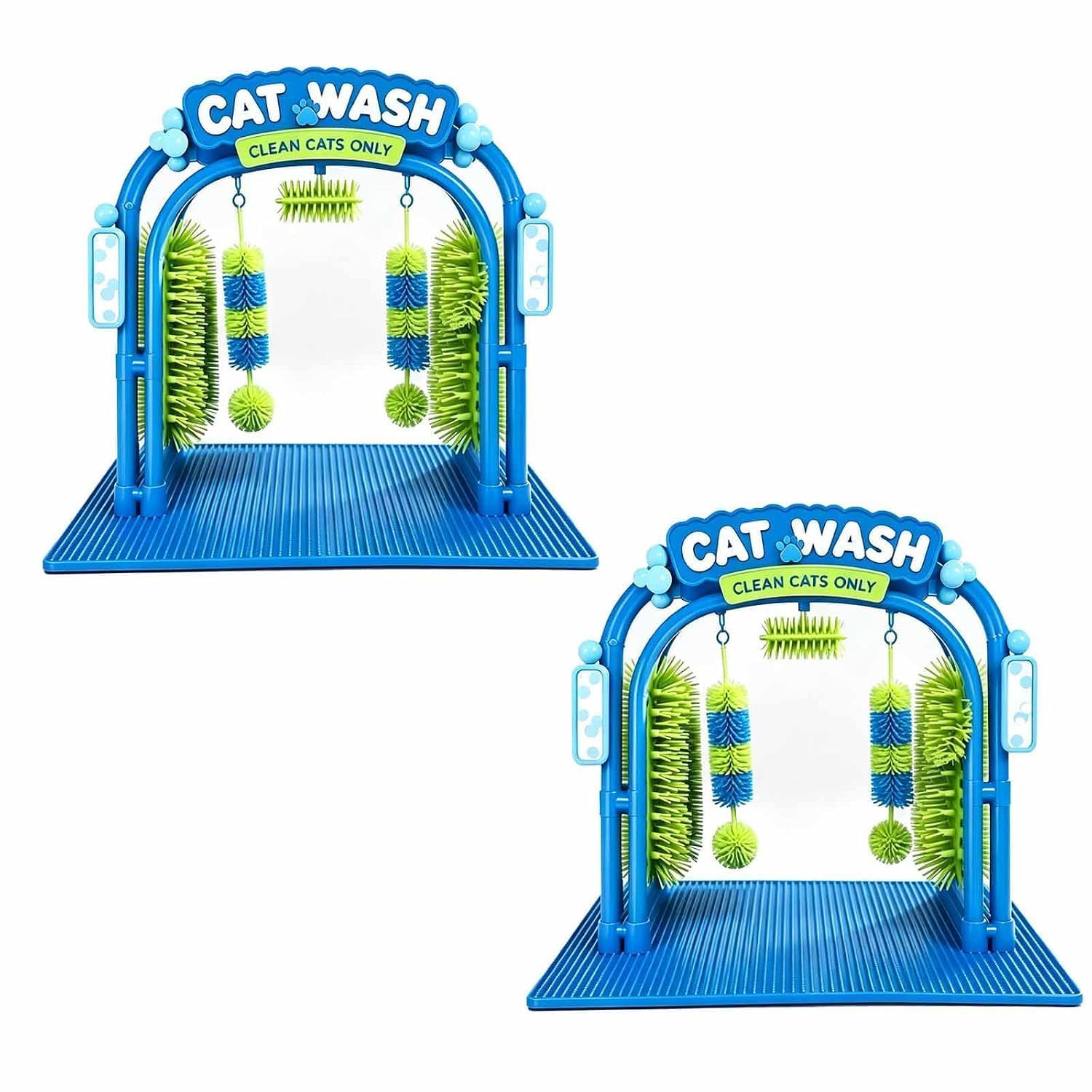 Cat Grooming Bath Station, Cat Car Wash Toy, Cats Wash Scratcher，2pc