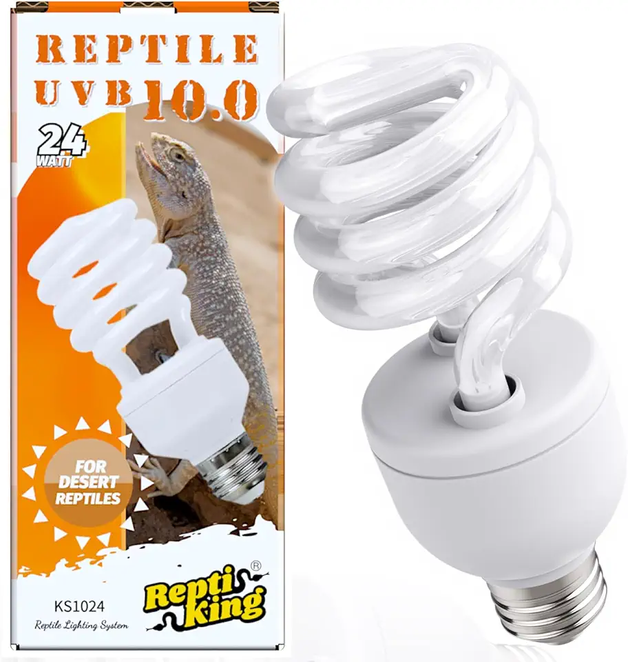Lâmpada de réptil UVB, 10,0 24W, lâmpada de réptil UVA UVB para dragão barbudo, lâmpadas UVB para répteis do deserto