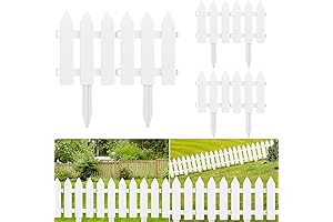 ELECLAND White Picket Fence - Garden Elegance for Vibrant Landscapes