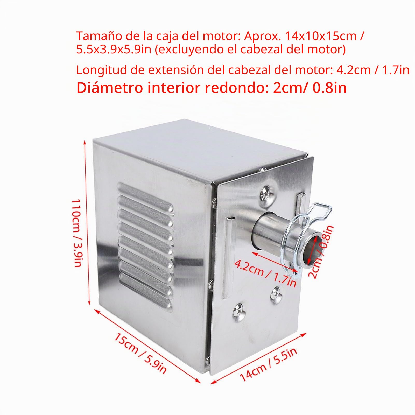 Fabater Motor de Asador, Motor de Asador de Universal de 45 W, Motor de Barbacoa de Asador Eléctrico con Interruptor de Encendido/Apagado Impermeable, Soporta hasta 200-250 Kg, 2-3 RPM (EU)