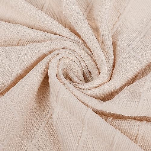 Miniatura 7 de SearchI Fundas elásticas de cojín de repuesto para sofá y silla, funda de asiento jacquard con celosía de diamante para sofá seccional, protector de