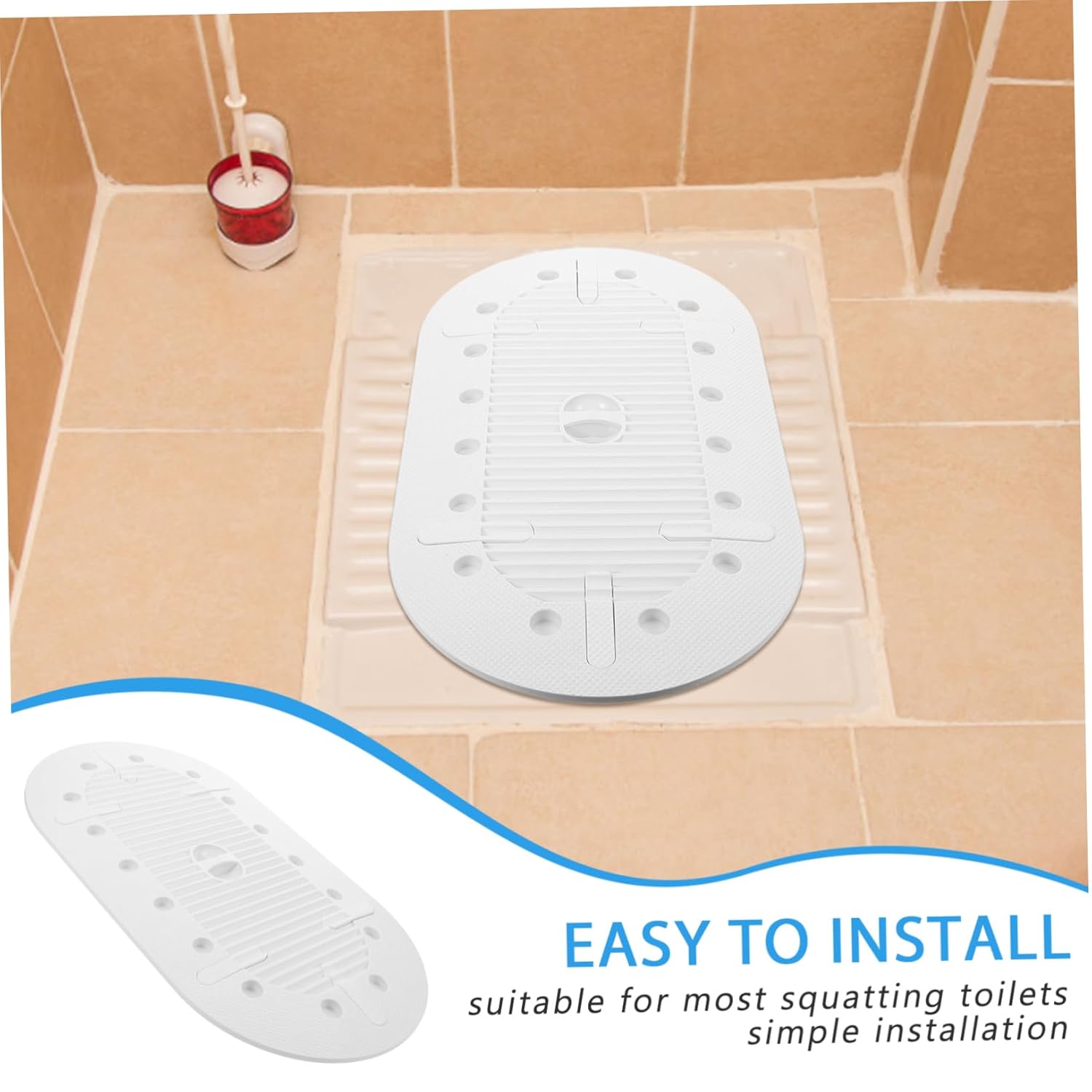 Toilet Seat Bumpers Squatting Toilet Cover Squatting Pit Cover Sealed Lid