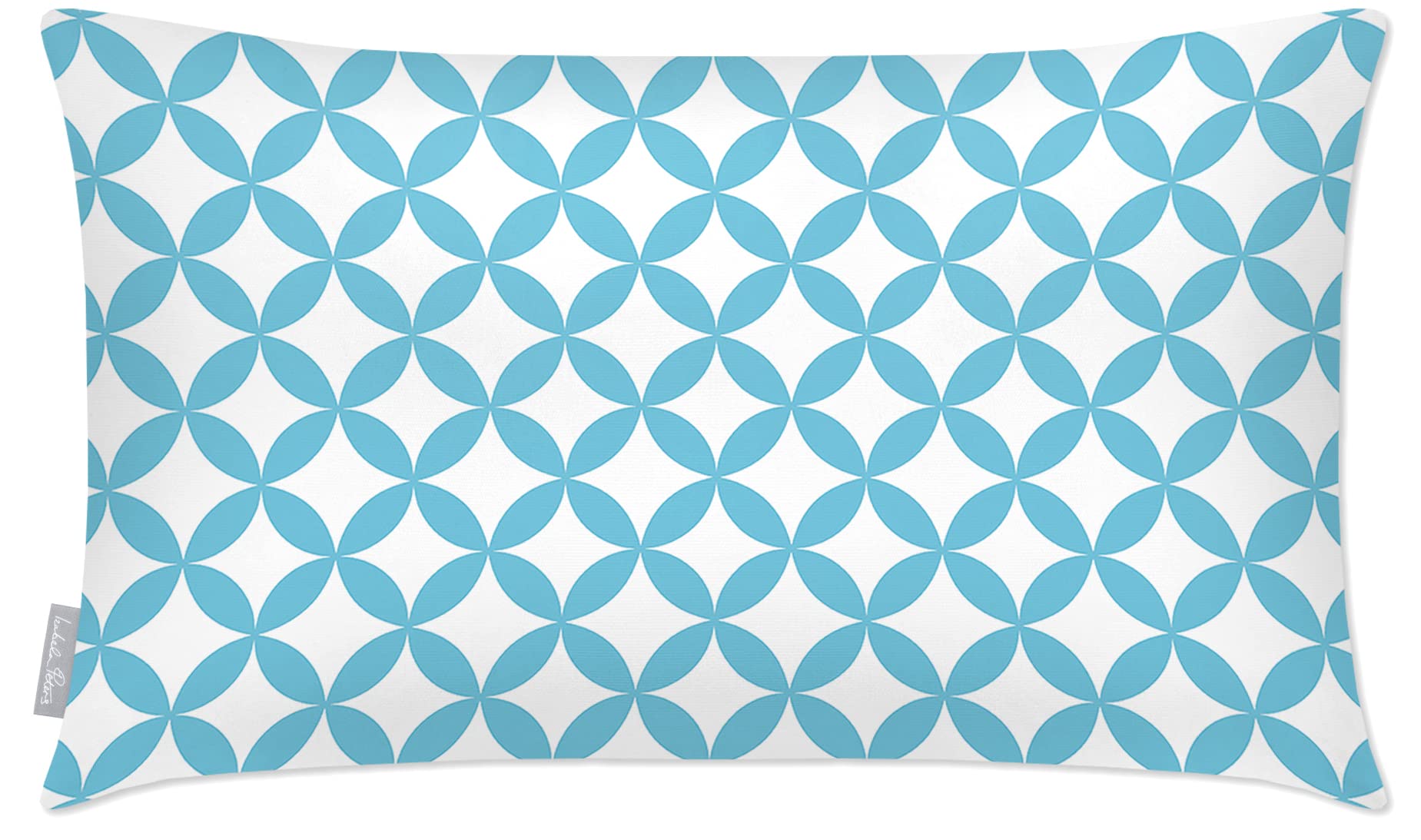 Izabela Peters Outdoor Cushions Waterproof, 60 x 40 cm, Filled Outdoor Cushion, Bahia - Celeste Blue & White, Garden Furniture Cushions, Outdoor Seat Cushions, Garden Chair Cushions