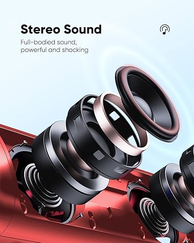 Miniatura 10 de Altavoz Bluetooth impermeable IPX5 con sonido HD, tiempo de reproducción de 24 horas, para el hogar, al aire libre, playa