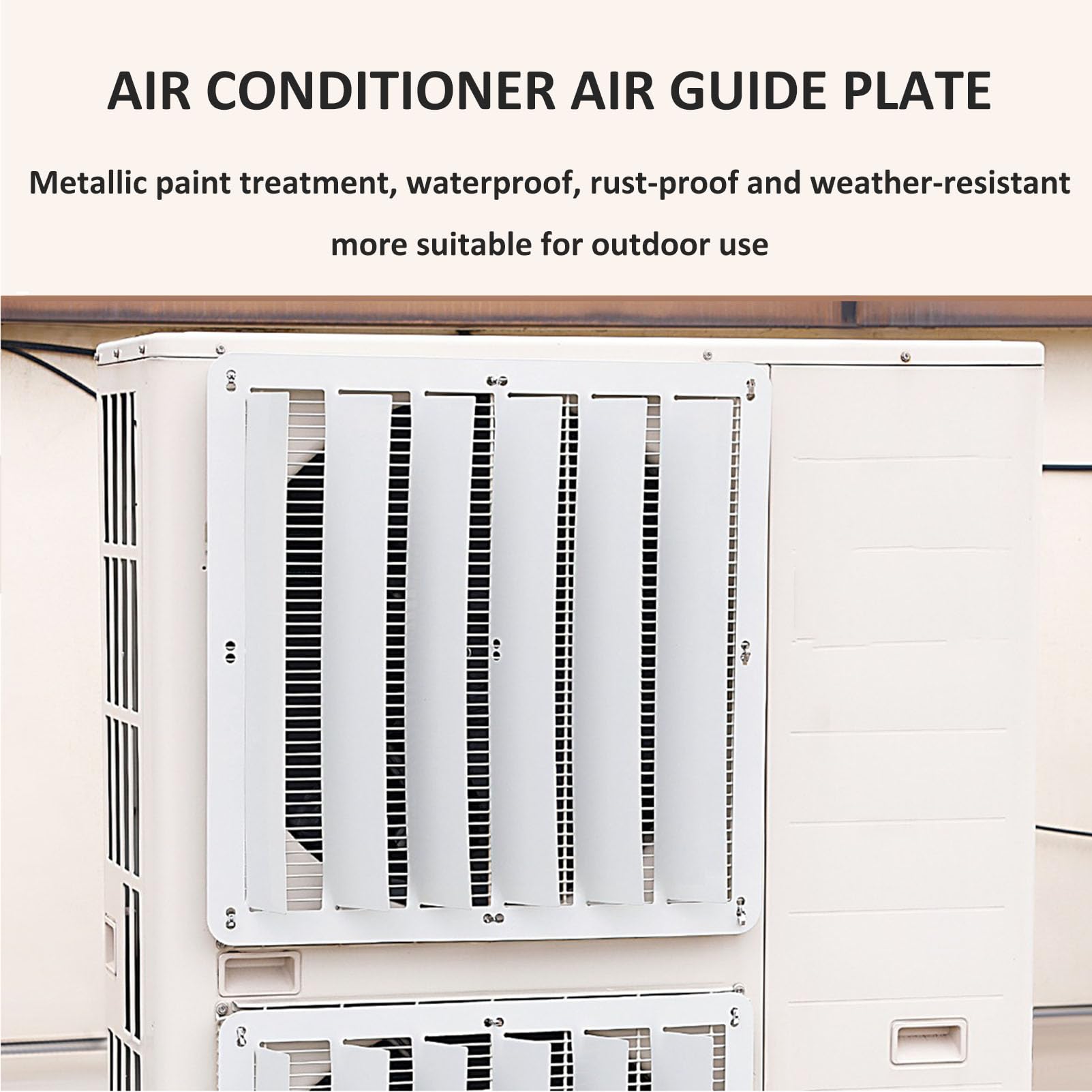 Cache extérieur pour climatiseur - Déflecteur en Acier Inoxydable pour climatiseur et Protection Contre Le Vent et Les intempéries, résistant aux intempéries et Durable.