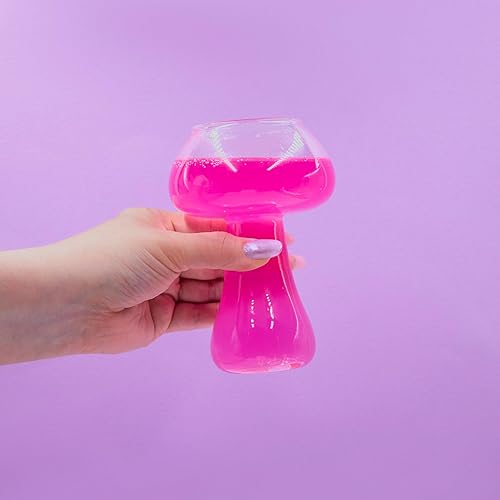 NPW Vaso de cóctel con diseño de hongos discotecas vasos Groovy accesorios de fiesta retro de los años 70