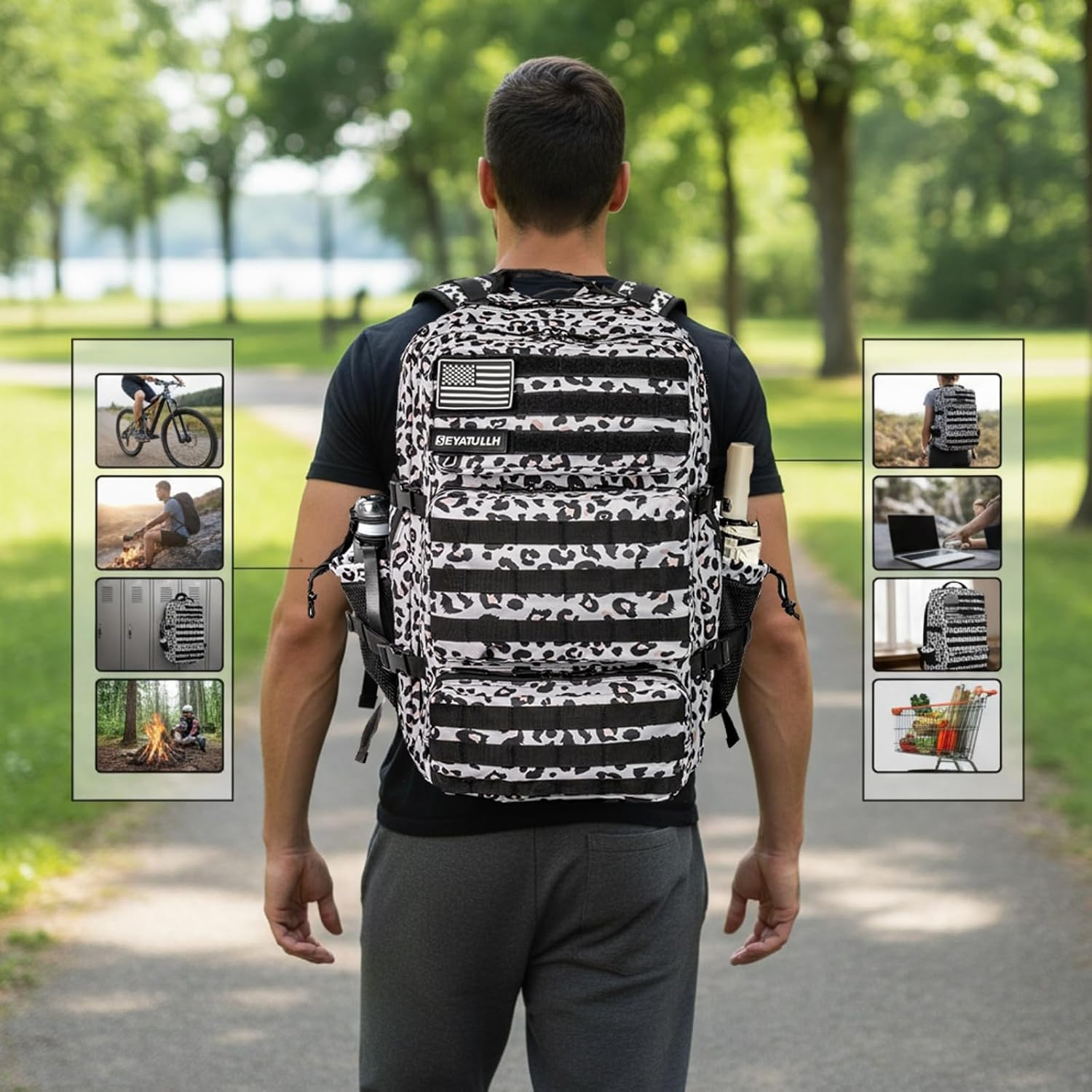 Military Tactical Backpack 55L for Men & Women Bug Out Bag Large Hiking Bag image 5