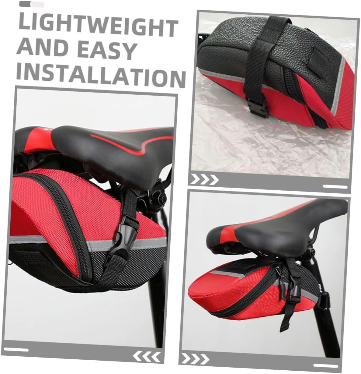 Bike Seat Pack Mountain Bike Saddle Bag Multiple Compartments Cycling Saddle Bag