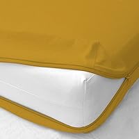 Vista 8 de Sábana bajera ajustable con cremallera de 4 pulgadas, bolsillo extra profundo, suave de 400 hilos, 100% algodón egipcio, sábana inferior de calidad