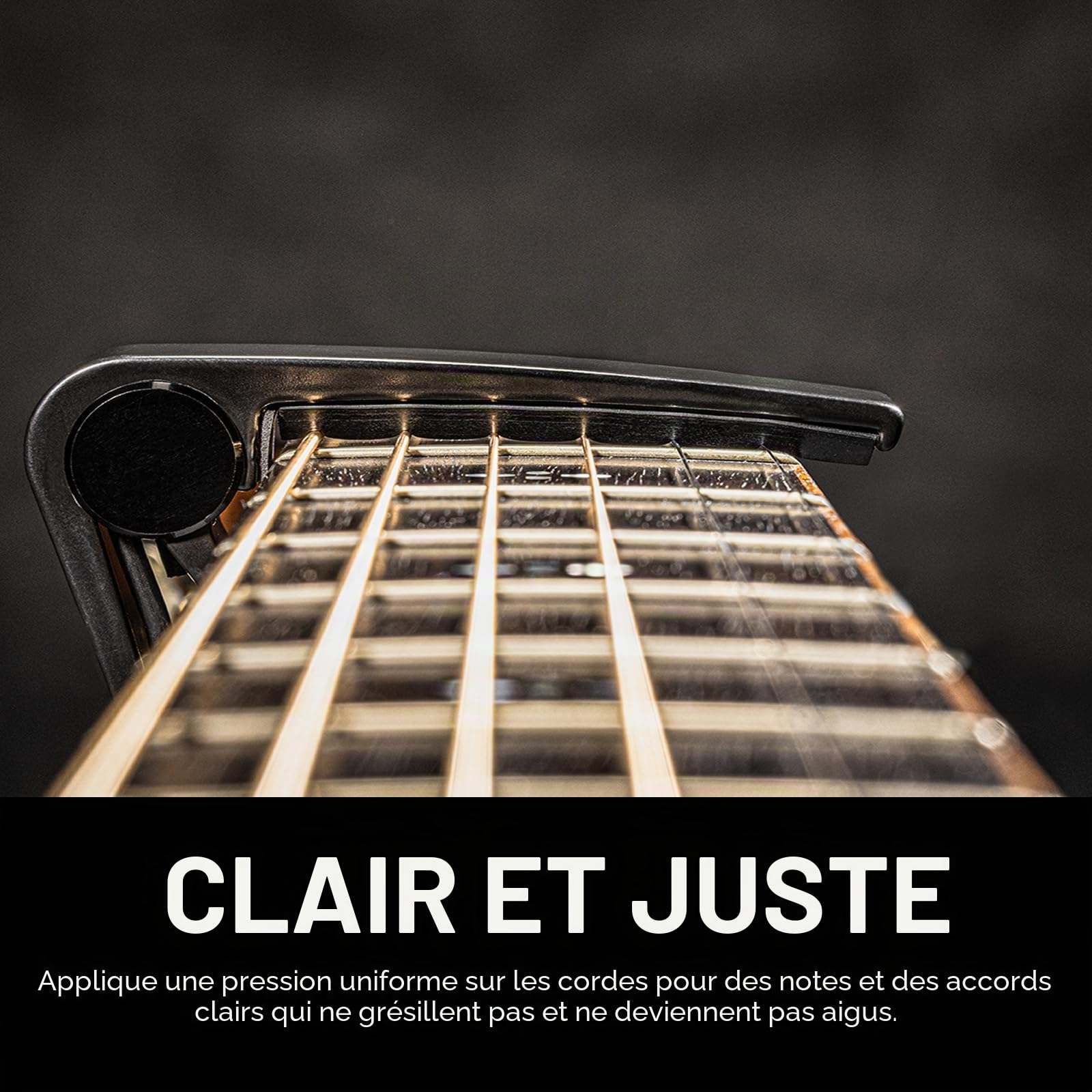 DUNLOP - Capodastre Nickel Folk pour guitare acoustique