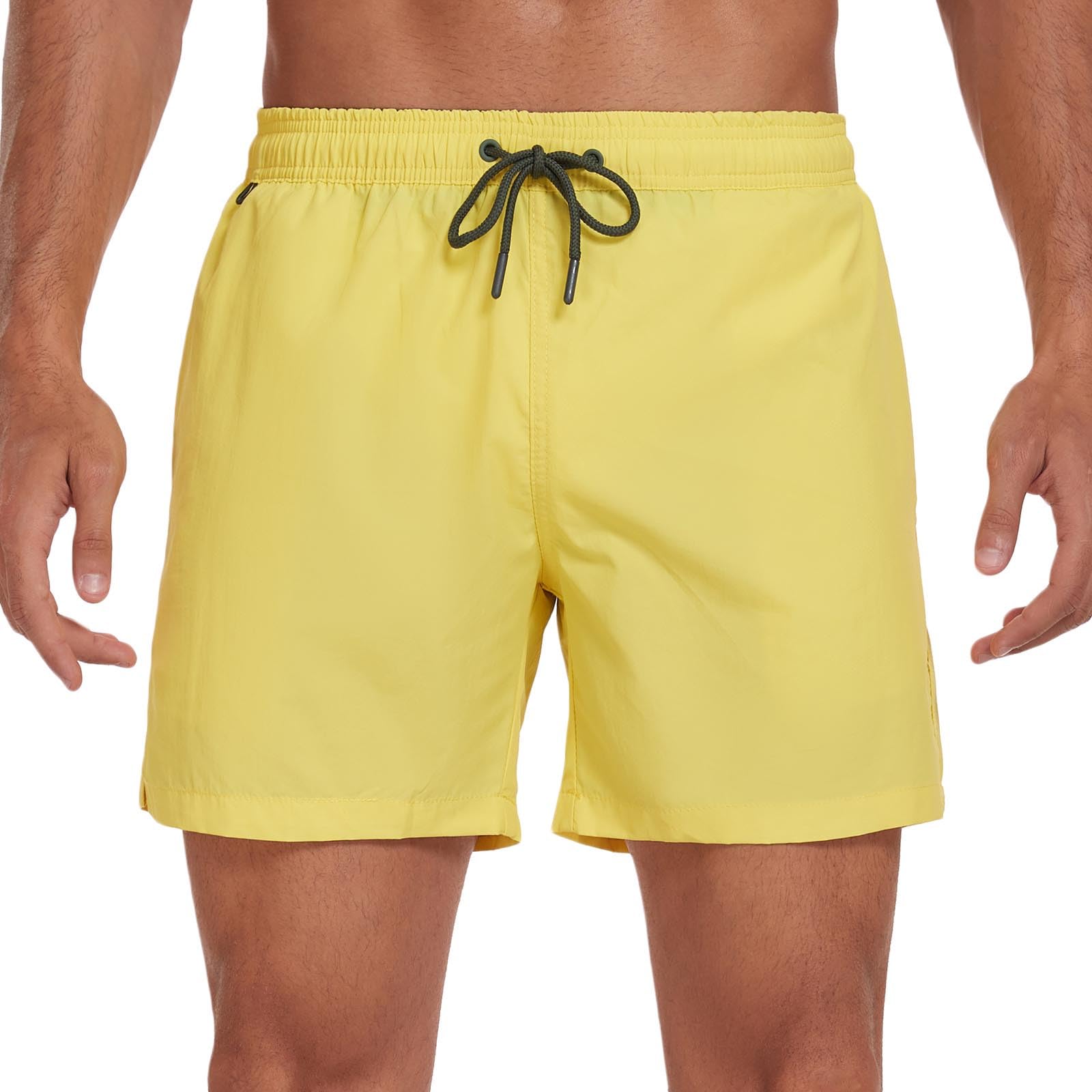 Cambkatl Men's Quick Dry Loose Swim Trunks Casual Summer Elastic Waist Swimsuit Athletic Beach Shorts with Storage Bag