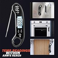 Vista 6 de Termómetro digital de carne, termómetro de carne de lectura instantánea para parrilla y cocina, con abridor de botellas, termómetro de alimentos