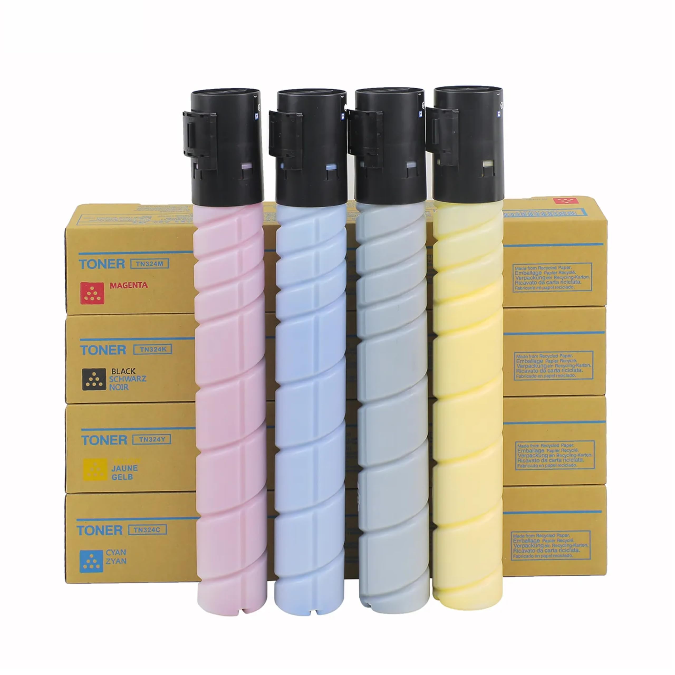 TN 324 Black, Cyan, Yellow, Magenta Color Toner Cartridge Compatible for Konica Minolta Bizhub C454, C554, C458, C658, C308, C368, C258 Printers-image-10