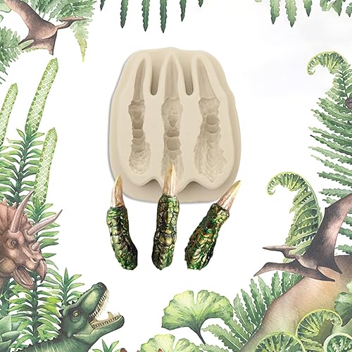 Molde de silicona de garra de dragón, molde de cocina de dinosaurio para hornear de chocolate para decoración de pasteles, decoración de cupcakes,