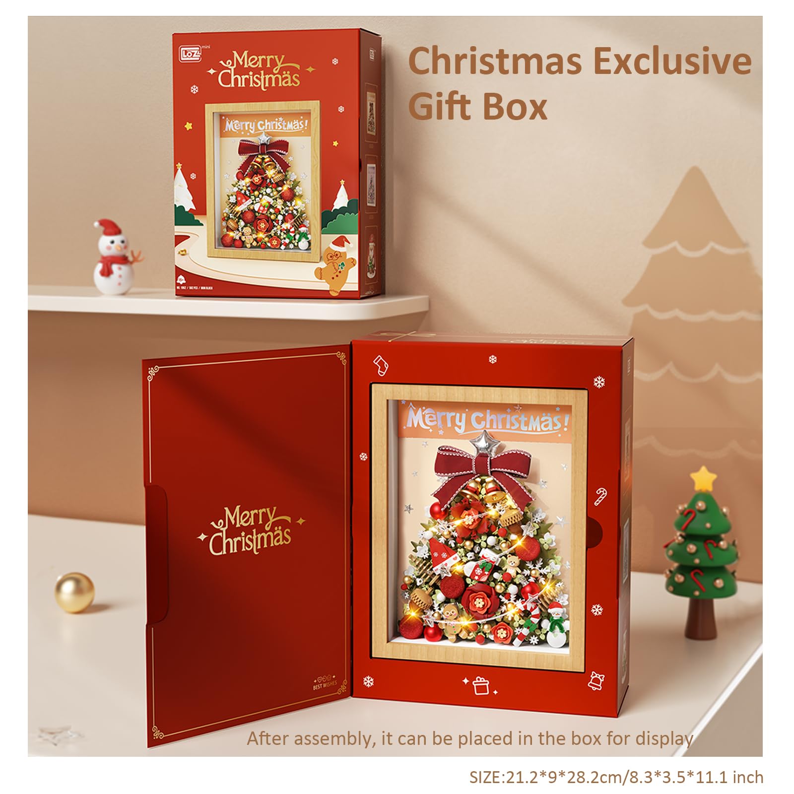 Set Blocchi Costruzione Babbo Natale MEIEST – 1630 Pezzi, Con Luci E Espressioni Intercambiabili