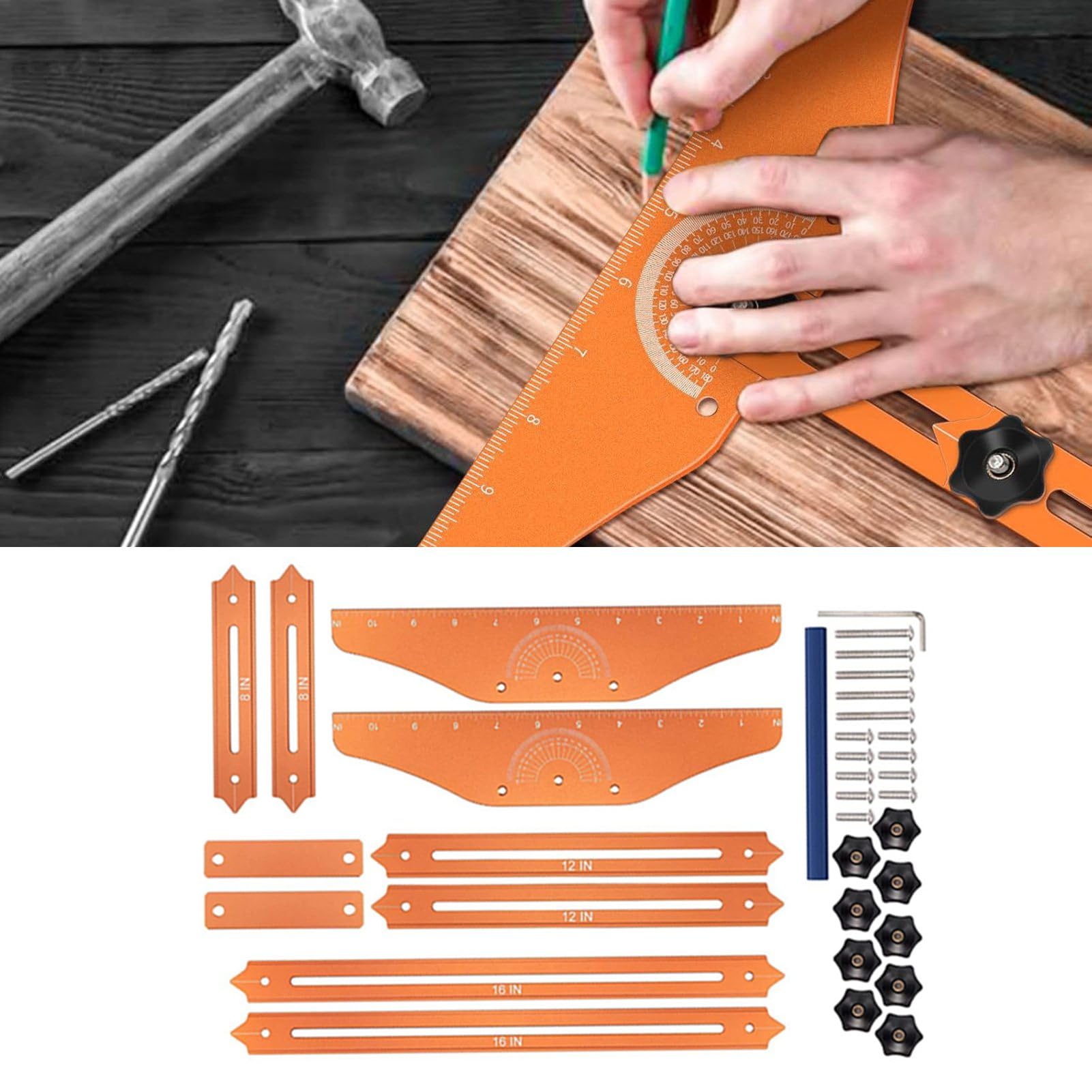 Generic Kit di Strumenti di Misurazione Flessibile del Battistrada per Progetti di Installazione con Custodia in Materiale in Lega di Alluminio