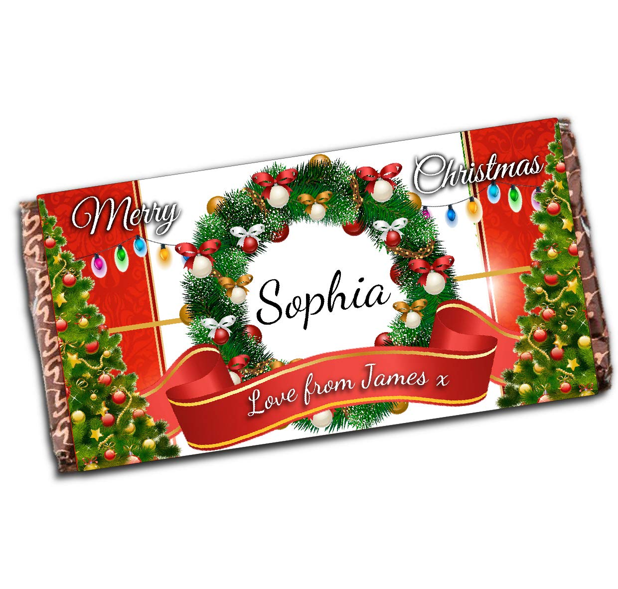 Tokka Girls Personalised Merry Christmas Chocolate Bar ~ Xmas Boys Mum Dad Stocking Fillers Gift Ideas Present For Him Her N116