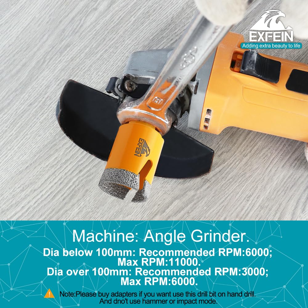 Set Punte Diamantate Per Piastrelle - 10 Pezzi Con Fresa E Smusso - Per Porcellana E Marmo - Foto 8