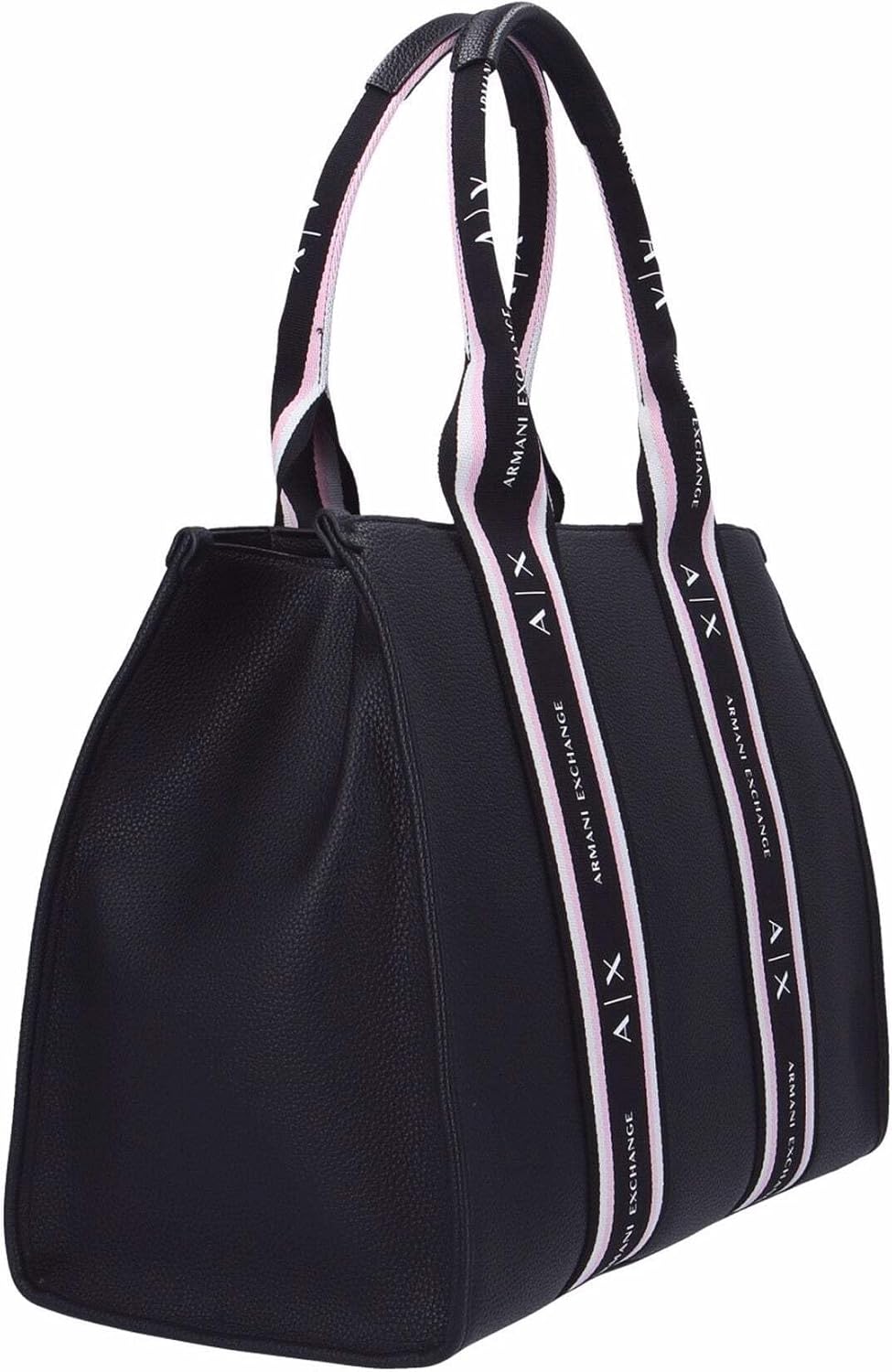 Armani Exchange Women's Maggie Tote Large Shopping Bag, Black/Sundown, One Size - Image 3